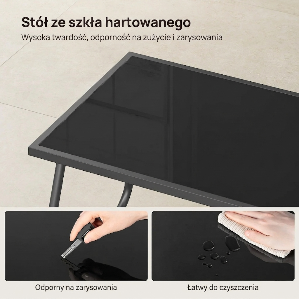 Zestaw mebli ogrodowych 4-elementowy — prosty i trwały zestaw wypoczynkowy - Zeleno