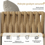 Zestaw wypoczynkowy ogrodowy 5-elementowy — galwanizowana rama, szkło hartowane, regulowany - Zeleno