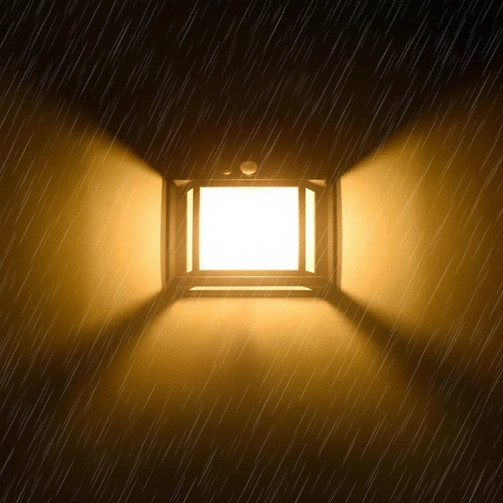 Zasilana energią słoneczną wodoodporna lampa ścienna LED z filamentem wolframowym, czujnik ruchu, do ogrodu, zestaw od 1 do 4 sztuk