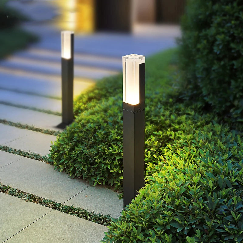 Wodoodporna LED lampa ogrodowa Zeleno IP65, aluminiowo-akrylowa, do ogrodu, dziedzińca i willi, dostępna w różnych długościach.