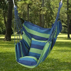 Fotel wiszący w paski — do ogrodu, tarasu i wnętrz - Zeleno