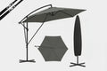 Parasol ogrodowy Zeleno z korbką, wodoodporny, z ochroną UV, regulowany kąt nachylenia, pokrowiec, na balkon i taras
