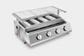 Gazowy grill na propan Zeleno z 4 palnikami, wyjmowanym grillem i przenośną konstrukcją do ogrodu i na taras