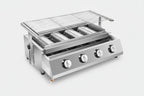 Gazowy grill na propan Zeleno z 4 palnikami, wyjmowanym grillem i przenośną konstrukcją do ogrodu i na taras