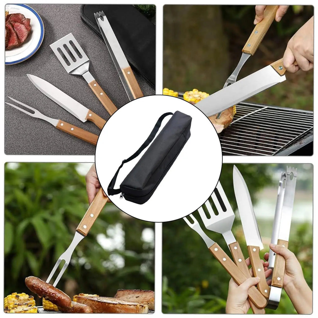 Składana torba na narzędzia BBQ Zeleno, idealna do grillowania, biwaków i wędrówek, z przegródkami na akcesoria grillowe