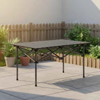 Stół składany aluminiowy z blatem rolowanym — 95×55 cm - Zeleno