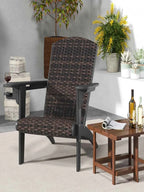 Fotel ogrodowy Adirondack — rattan PE - Zeleno