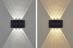 Solarna lampa ścienna Zeleno, wodoodporna do ogrodu i podwórka, z oświetleniem w górę i w dół, zasilana energią słoneczną
