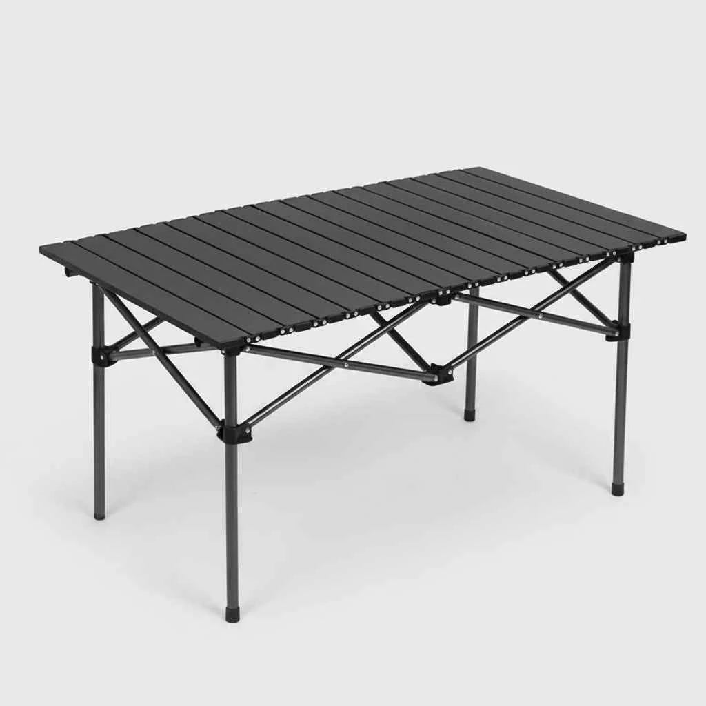 Stół składany aluminiowy z blatem rolowanym — 95×55 cm - Zeleno