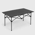 Stół składany aluminiowy z blatem rolowanym — 95×55 cm - Zeleno