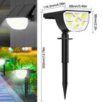 Lampy LED solne Zeleno do oświetlenia ogrodu, wodoodporne IP65, 72/68 LED, z trzema trybami pracy, idealne na ścieżki i trawnik