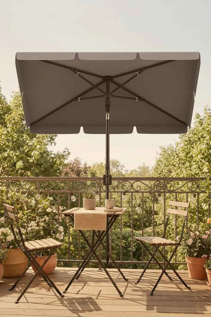 Parasol ogrodowy prostokątny 200×125 cm — do balkonu i ogrodu - Zeleno