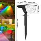 Lampy LED solne Zeleno do oświetlenia ogrodu, wodoodporne IP65, 72/68 diod, z trzema trybami pracy na trawnik i ścieżki.