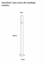 Lampa ogrodowa stojąca - aluminiowo-akrylowa