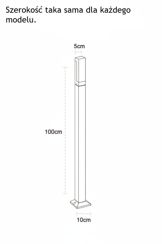 Lampa ogrodowa stojąca - aluminiowo-akrylowa
